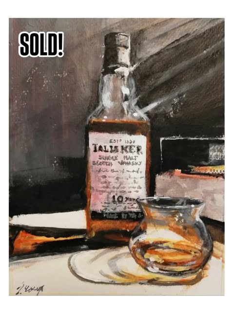 Talisker — kâğıt üzerine suluboya, 30 × 24 cm, 2026