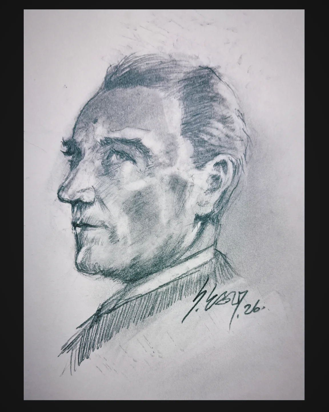 Instagram Arşivi 08 — charcoal on paper, Ölçü bilgisi yakında, 2026
